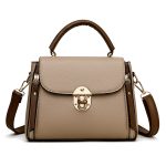 Elegant Twist-Lock Crossbody Handbag – Premium PU Leather (Brown) - Image 5